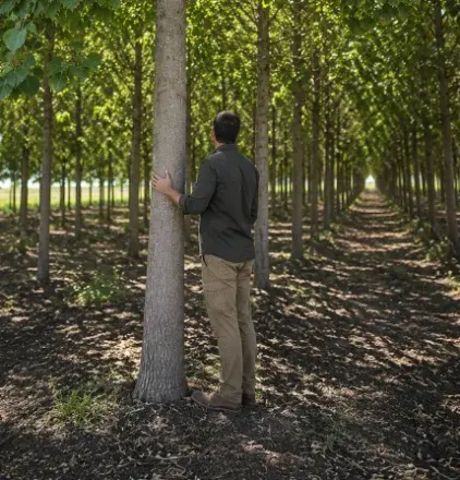 Plantation commerciale de Paulownia à Gérone, Espagne
